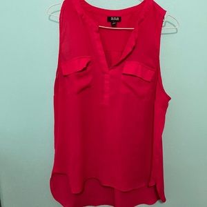 Raspberry chiffon sleeveless shirt size L